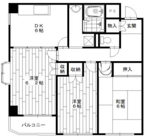 パレスフォンテーンの物件間取画像